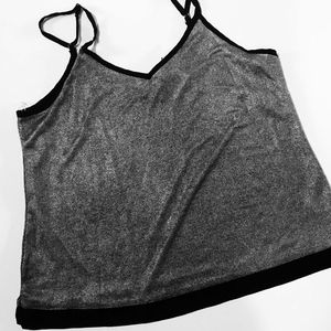Sliver metallic tank top